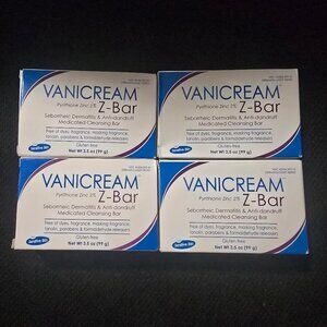 Lot of 4 Vanicream Z-Bar Anti-Dandruff Medicated Cleansing Bar